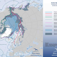 Arctic Sea Routes, Ice Conditions, EEZs